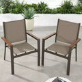 Best Choice Products Set of 2 Textilene Chairs, Conversation Dining Accent Furniture w/ Armrests