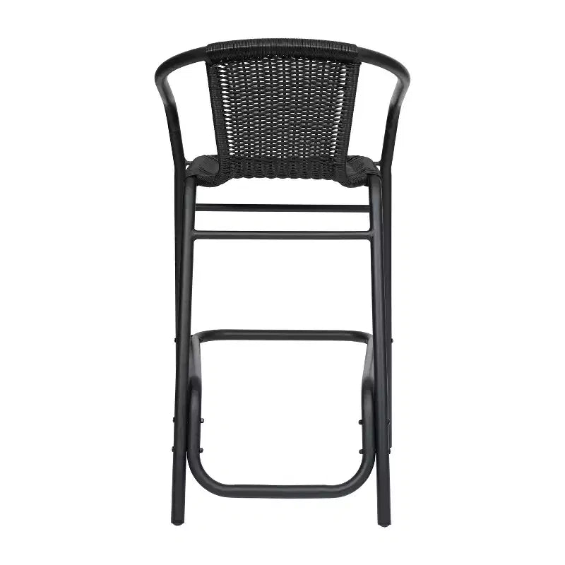 Tabouret de bar en rotin style restaurant, intérieur/extérieur