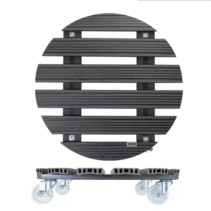 Support roulant rond pour plantes en bois composite (20 po)