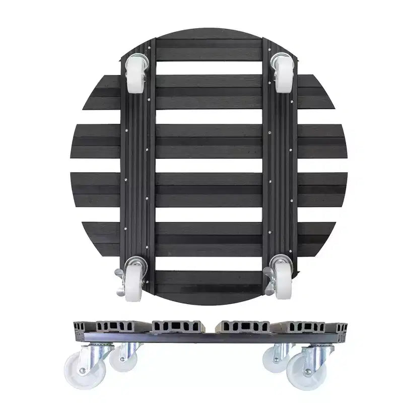 Support roulant rond pour plantes en bois composite (20 po)