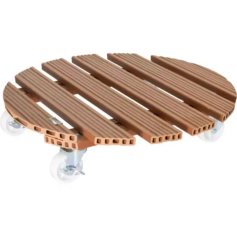 Support roulant rond pour plantes en bois composite (20 po)
