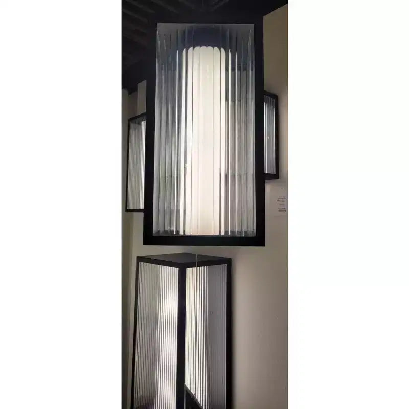 Applique murale LED d'extérieur, 3 lumières, finition noir