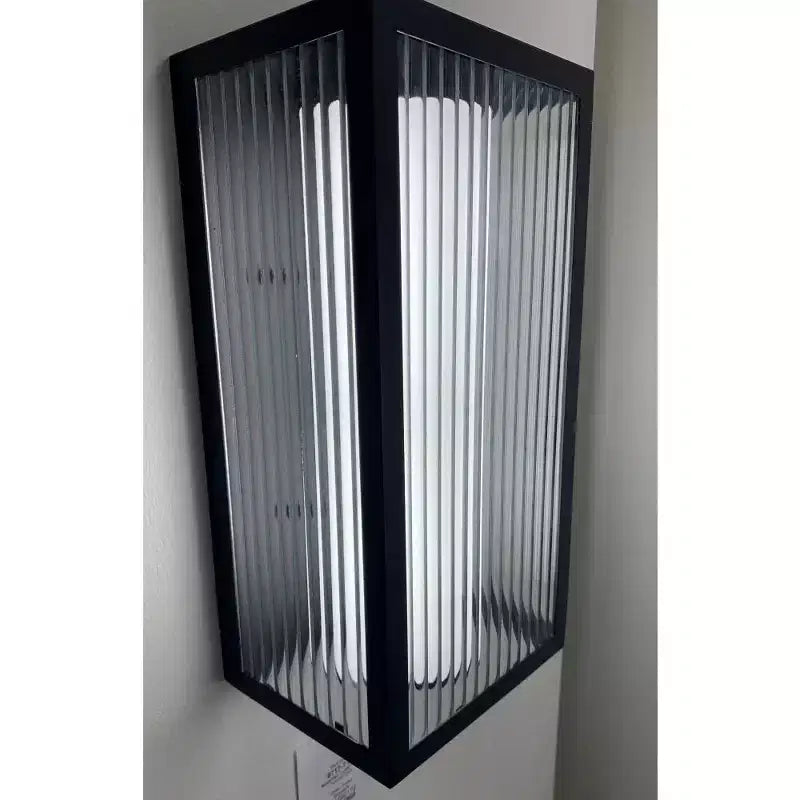Applique murale LED d'extérieur, 3 lumières, finition noir
